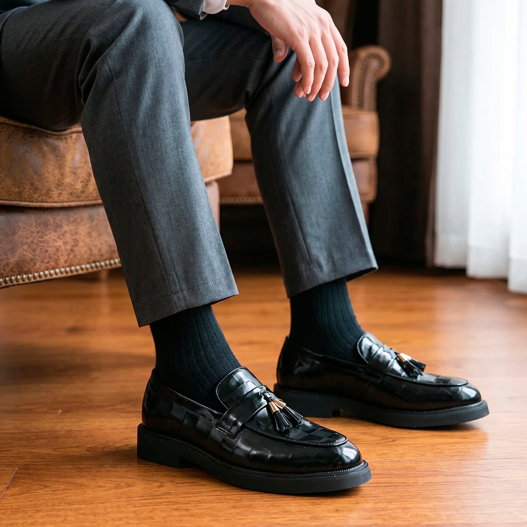 The Mayfair Tassel Loafer — Black