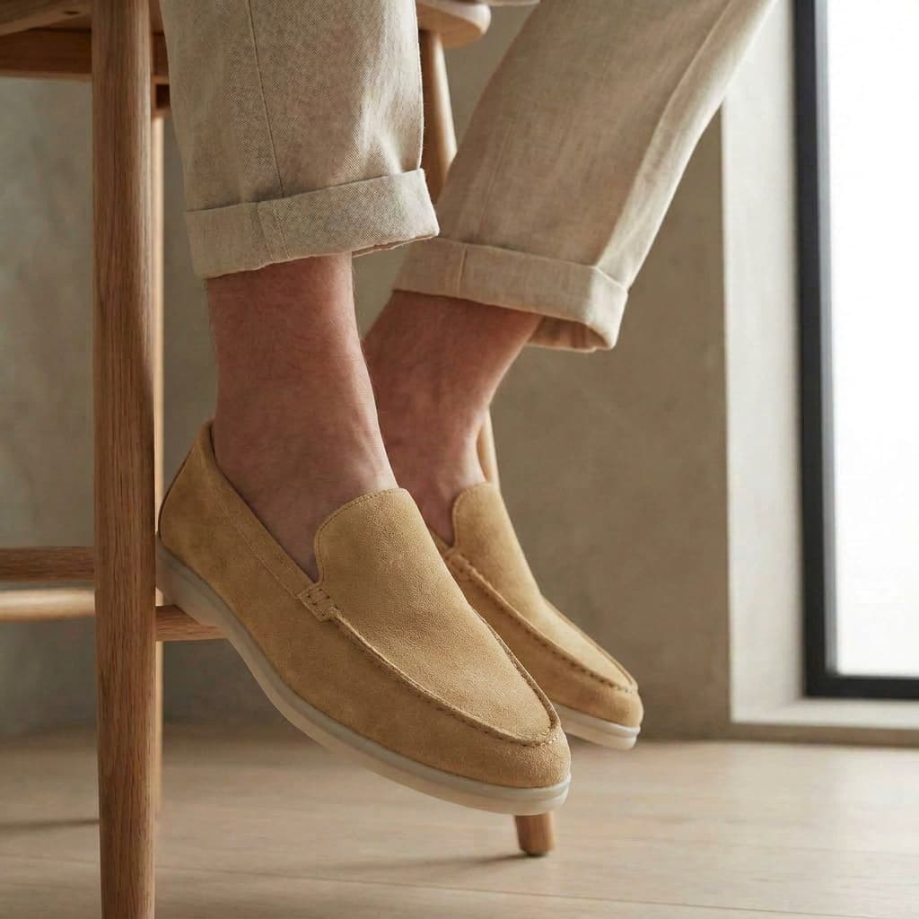 The Richmond Suede Loafer — Sand Beige