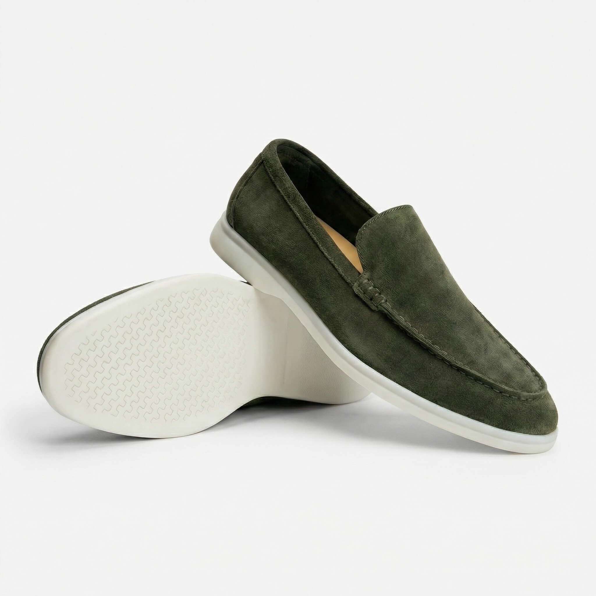 The Richmond Suede Loafer — Olive